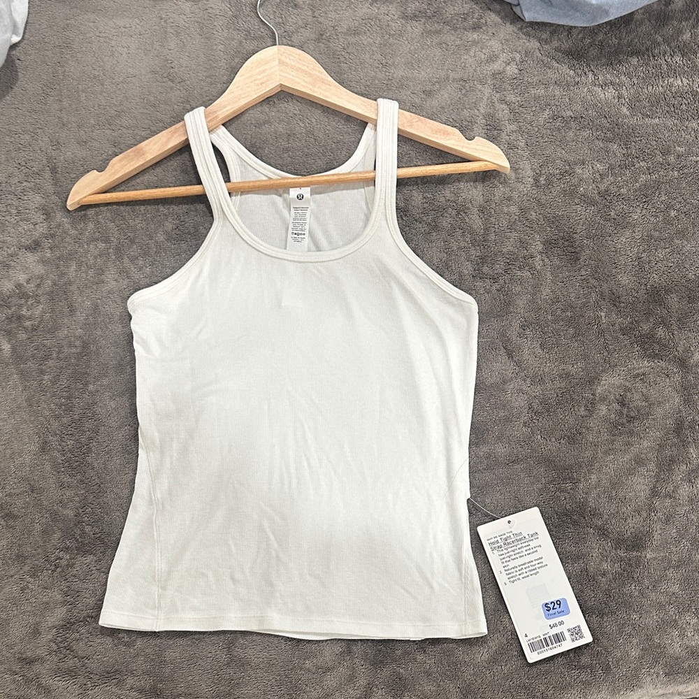 Lululemon Athletica White Tank Top